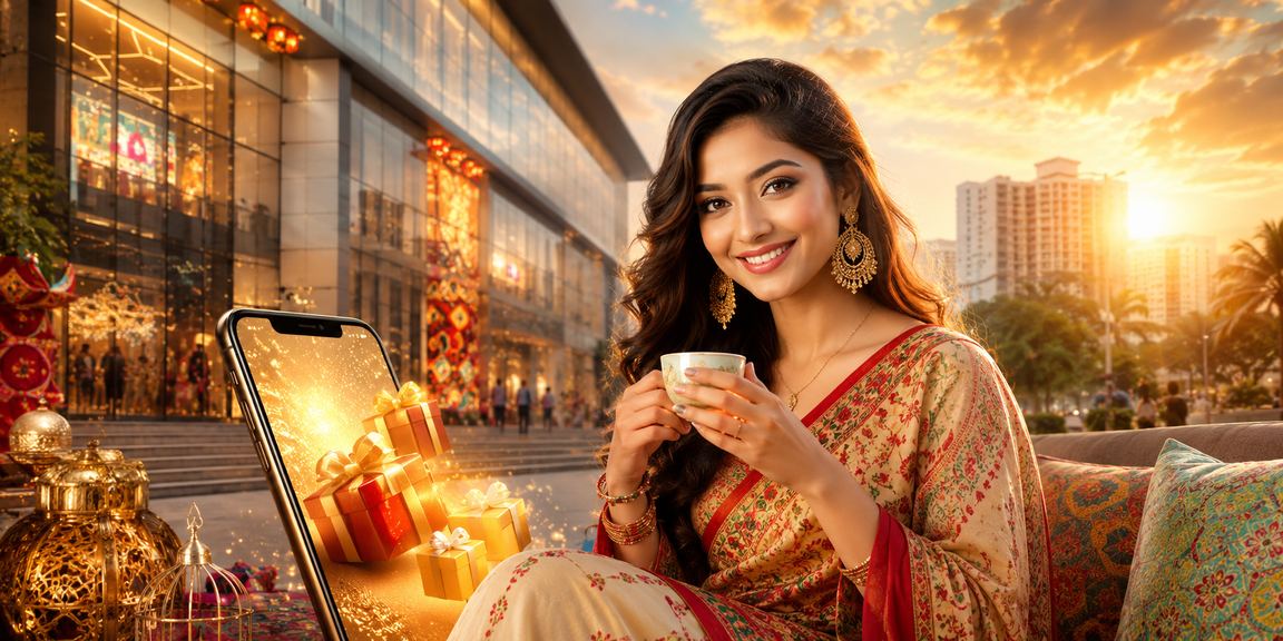ঢাকায় ঈদ উৎসবে newpk রেজিস্ট্রেশন ও বোনাস অ্যাক্সেস করছেন একজন ব্যবহারকারী